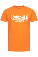 Koszulki męskie - Lonsdale T-shirt męski o regularnym kroju TOSCAIG, pomarańczowy/biały, XXL 117389 - miniaturka - grafika 1