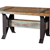 Stoły - Ekskluzywny stół z odzyskanego drewna i metalowych elementów - miniaturka - grafika 1
