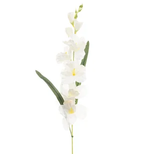 Mieczyk pojedynczy 76cm OGLAD003 WH01 sztuczny gałązka mieczyka biały - Sztuczne kwiaty - miniaturka - grafika 1