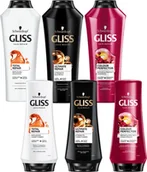 Zestawy kosmetyków damskich - Zestaw 3x szampon 400ml + 3x odżywka 200ml Gliss Kur - miniaturka - grafika 1