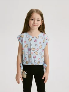 Reserved - Wzorzysty t-shirt Pusheen - jasnoniebieski - Koszulki dla dziewczynek - miniaturka - grafika 1