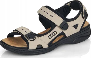 Rieker Rieker Sandals 64582-60 Beżowe 36 - Sandały damskie - miniaturka - grafika 1