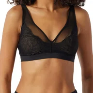 Biustonosze - Schiesser Biustonosz Damski Czarny Koronkowy 70C J2A - miniaturka - grafika 1