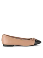 Baleriny - JENNY Baleriny LH24014-1 Beżowy - miniaturka - grafika 1