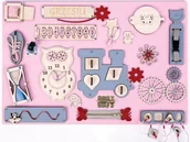 Zabawki sensoryczne - Tablica manipulacyjna XXL różowa - miniaturka - grafika 1