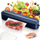 Zgrzewarki do folii i pakowarki próżniowe - Heckermann Zgrzewarka próżniowa Heckermann SJT-718 Granatowa - miniaturka - grafika 1