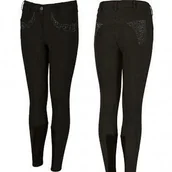 Bryczesy - Pikeur Bryczesy młodzieżowe KALOTTA z pełnym silikonowym lejem black - miniaturka - grafika 1