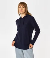 Koszulki i topy damskie - Longsleeve damski z kapturem HARRIET 1028 NAVY BLAZER-S - miniaturka - grafika 1