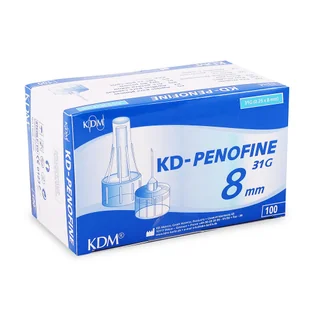 Igły do penów insulinowych 31G 8mm x 0,25mm KDM KD-Penofine 100szt - Meble i wyposażenie gabinetów medycznych - miniaturka - grafika 1
