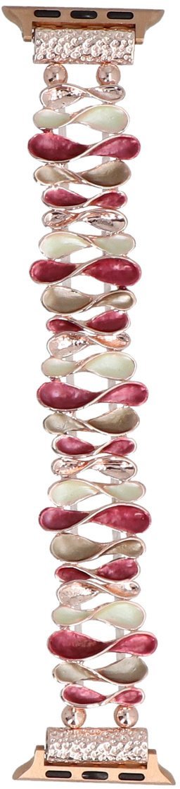 GlacierX bransoleta do smartwatcha Gleam Bow Stretch Bracelet Rose Garden do Apple Watch 38/40/41mm Różowa