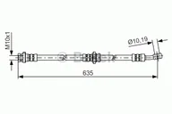 Przewody hamulcowe - Bosch Przewód hamulcowy giętki BOSCH 1987481433 1987481433 - miniaturka - grafika 1