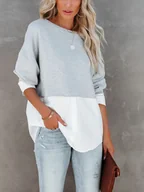 Bluzy damskie - LA Angels Bluza w kolorze biało-szarym - miniaturka - grafika 1