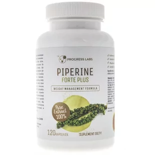 Progress Labs Progress Labs Piperine Forte Plus (Piperyna) - 120 kapsułek - Suplementy naturalne - miniaturka - grafika 1