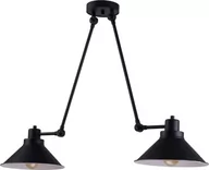 Lampy sufitowe - Nowodvorski LAMPA wisząca TECHNO 9143 metalowa OPRAWA industrialna okrągła na wysięgniku czarna biała 9143 - miniaturka - grafika 1