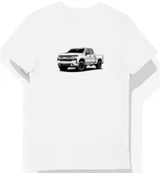 Koszulki męskie - Koszulka męska biała z Energetycznym Motywem Chevrolet Silverado XXL - miniaturka - grafika 1