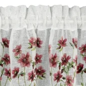 Firany - Firana 60 x 150 Dekoracyjna Gotowa Isa Biały+Bordo - miniaturka - grafika 1