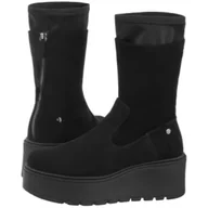 Botki damskie - Botki Czarny Welur A7161-20/00-7 (MA1457-a) Maciejka - miniaturka - grafika 1