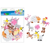 Pozostałe akcesoria dla plastyków - Craft with Fun Ozdoba dekoracyjna Eva Zwierz Dom samoprzylepna 22szt 12/288 - miniaturka - grafika 1