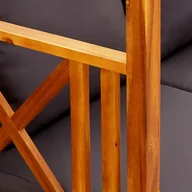 Ławki ogrodowe - vidaXL Ogrodowa ławka z baldachimem, lite drewno akacjowe - miniaturka - grafika 1