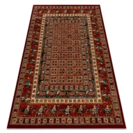 Dywany - Dywan wełniany KASHQAI 4301 300 orientalny, ramka terakota / zielony czerwony 240x340 cm - miniaturka - grafika 1