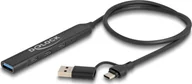 Huby USB - DeLOCK 64272 huby i koncentratory USB 3.2 Gen 1 3.1 Gen 1 Type-C 5000 Mbit/s Czarny - miniaturka - grafika 1