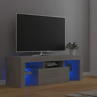 Szafki RTV - vidaXL Lumarko Szafka pod TV z oświetleniem LED, szarość betonu, 120x35x40 cm 804350 - miniaturka - grafika 1