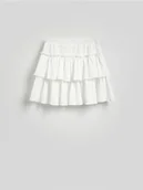 Spódnice - Reserved - Spódnica mini z falbanami - biały - miniaturka - grafika 1