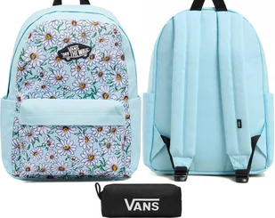VANS ZESTAW 2W1 PLECAK + PIÓRNIK VANS FLORAL KWIATY KLASYK REALM DESKA - Plecaki - miniaturka - grafika 1