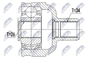 Zestaw przegubu, wał napędowy NTY NPW-PL-084 - Układ napędowy - akcesoria - miniaturka - grafika 1
