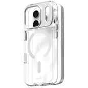 Etui i futerały do telefonów - Etui MOSHI iGlaze MagSafe do Apple iPhone 17 Pro Przezroczysto srebrny - miniaturka - grafika 1