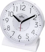 Zegary - MPM Budzik MPM C01.4321.00 biały cichy mechanizm 11 cm - miniaturka - grafika 1