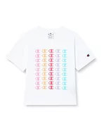 Koszulki dla dziewczynek - Champion Koszulka dziewczęca Legacy American Classics Boxy S/S, biały, 15-16 lat - miniaturka - grafika 1