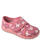 Kapcie damskie - Dziewczęce kapcie różowe Befado r.21 - miniaturka - grafika 1