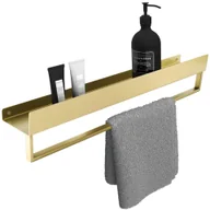 Akcesoria łazienkowe - Rea Półka łazienkowa wannowa SF01 60cm złota szczotkowana - miniaturka - grafika 1