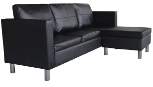 Czarna elegancka sofa 3-osobowa B4-B98 - Sofy i kanapy Czarna elegancka sofa 3-osobowa B4-B98 - Sofy i kanapy - miniaturka - grafika 1