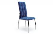 Krzesła - Stalowe krzesło tapicerowane glamour granatowe CERIN - miniaturka - grafika 1