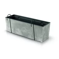 Donice - Prosperplast Skrzynka balkonowa wisząca Urbi 58x18x19,5 cm betonowa szara - miniaturka - grafika 1