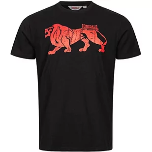 Lonsdale Męski t-shirt Endmoor, czarny, XXL - Koszulki męskie - miniaturka - grafika 1