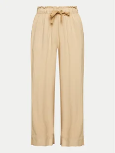 Deha Spodnie materiałowe A00635 Beżowy Regular Fit - Spodnie damskie - miniaturka - grafika 1