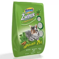 Żwirek dla kotów - Hilton Hilton Żwirek bentonitowy zbrylający Leśny 25l - miniaturka - grafika 1