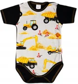 Body dla niemowląt - Body KRÓTKI rękaw ZDOBIONE Koparki r 62 KLEKLE - miniaturka - grafika 1