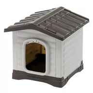 Sprzęt podróżny i transportery dla psów - Ferplast Buda dla psa Dogvilla 50, 43x48x44 cm, szara - miniaturka - grafika 1