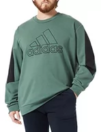 Bluzy męskie - adidas Męska bluza M Fi Bos Crew, oksydowana, XS, oksyver, XS - miniaturka - grafika 1