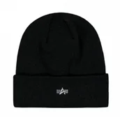 Odzież taktyczna i umundurowanie - Alpha Industries Czapka zimowa Metal Logo Beanie 258904 03 - Czarna - miniaturka - grafika 1