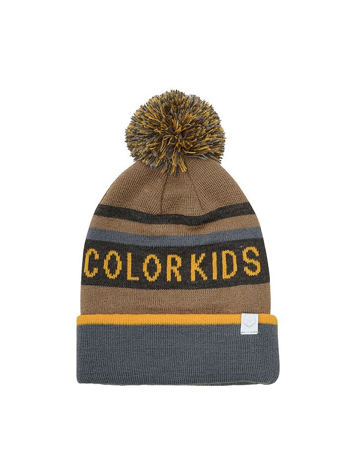 Color Kids Czapka w kolorze jasnobrązowo-szarym