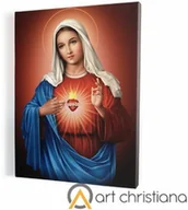 Ikony i obrazy sakralne - Serce Maryi - obraz na płótnie canvas - miniaturka - grafika 1