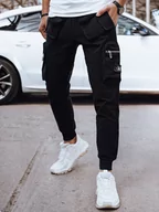 Spodnie męskie - Spodnie męskie bojówki czarne Dstreet UX4299-M - miniaturka - grafika 1