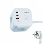 Listwy zasilające - MORRE KOSTKA ZASILAJĄCA 3G, 2xUSB, USB-C 1,5m M404 - miniaturka - grafika 1