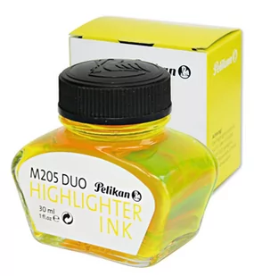 Pelikan Atrament M205 DUO 30ML FLUORESCENCYJNY ŻÓŁTY 344879 - Naboje i atramenty - miniaturka - grafika 1