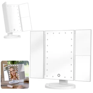 Lusterko do makijażu Humanas HS-ML04 z podświetleniem LED - białe - Lusterka do makijażu Lusterko do makijażu Humanas HS-ML04 z podświetleniem LED - białe - Lusterka do makijażu - miniaturka - grafika 1